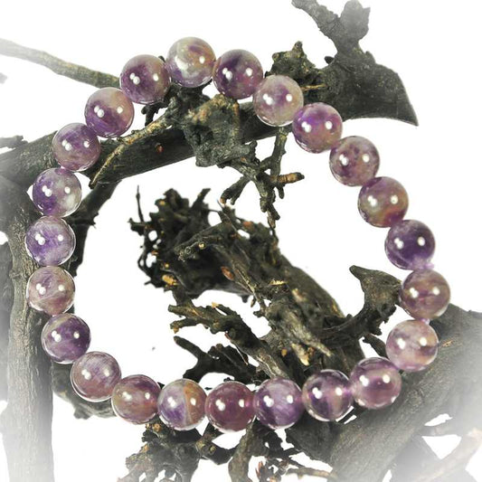 Amethyst Armband Kugel 8mm elastisch - Kehuna Stones and Senses