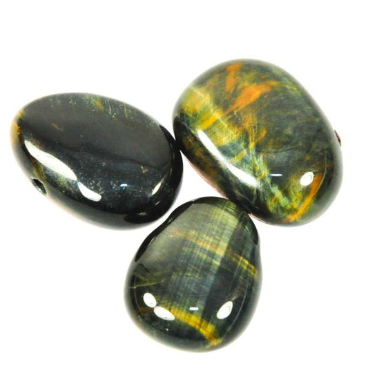 Falkenauge Anhänger gebohrt - Kehuna Stones and Senses