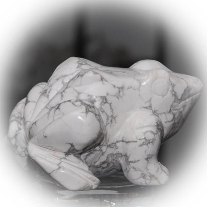 Frosch aus Howlith - Kehuna Stones and Senses