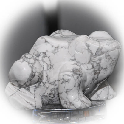 Frosch aus Howlith - Kehuna Stones and Senses