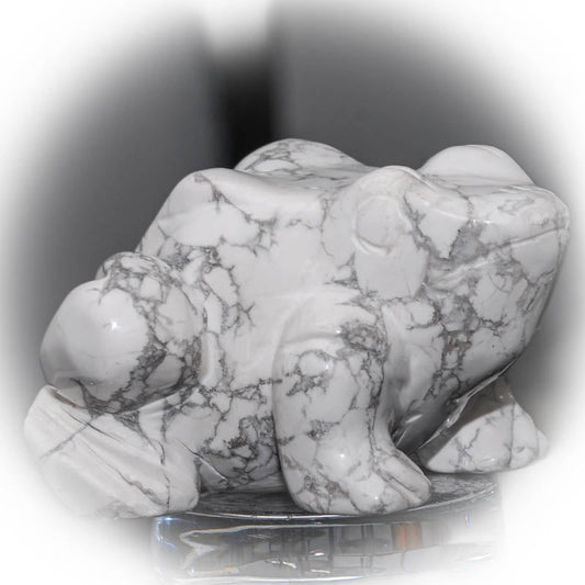 Frosch aus Howlith - Kehuna Stones and Senses
