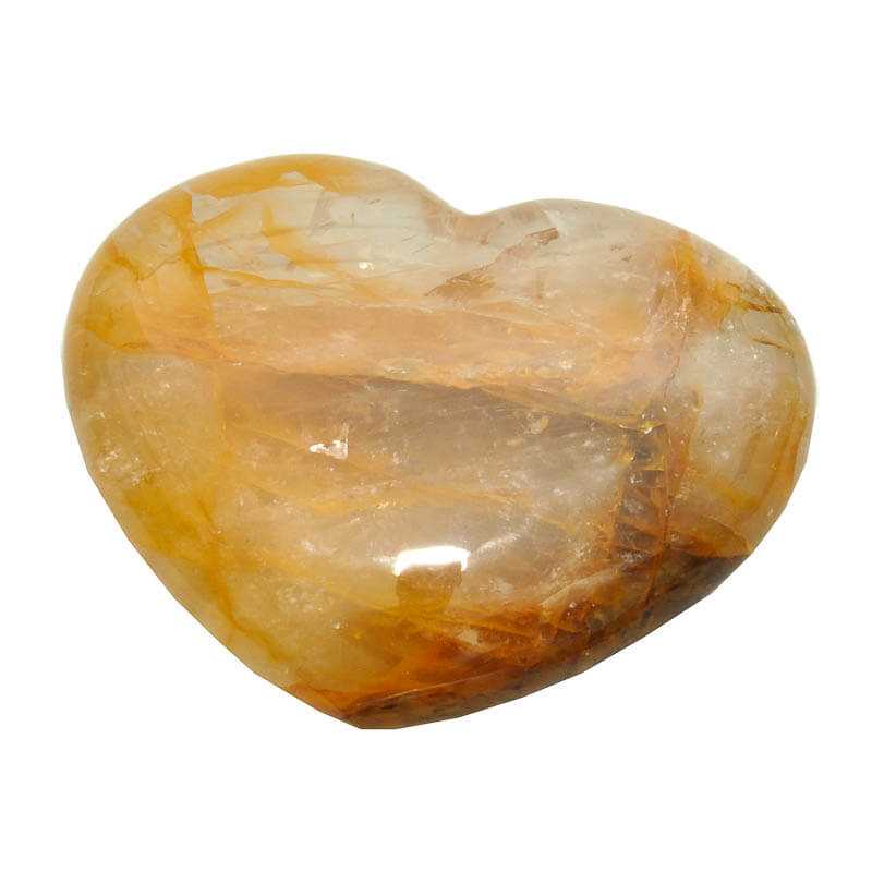 Goldenes Heiler Bergkristall Herz - Kehuna Stones and Senses