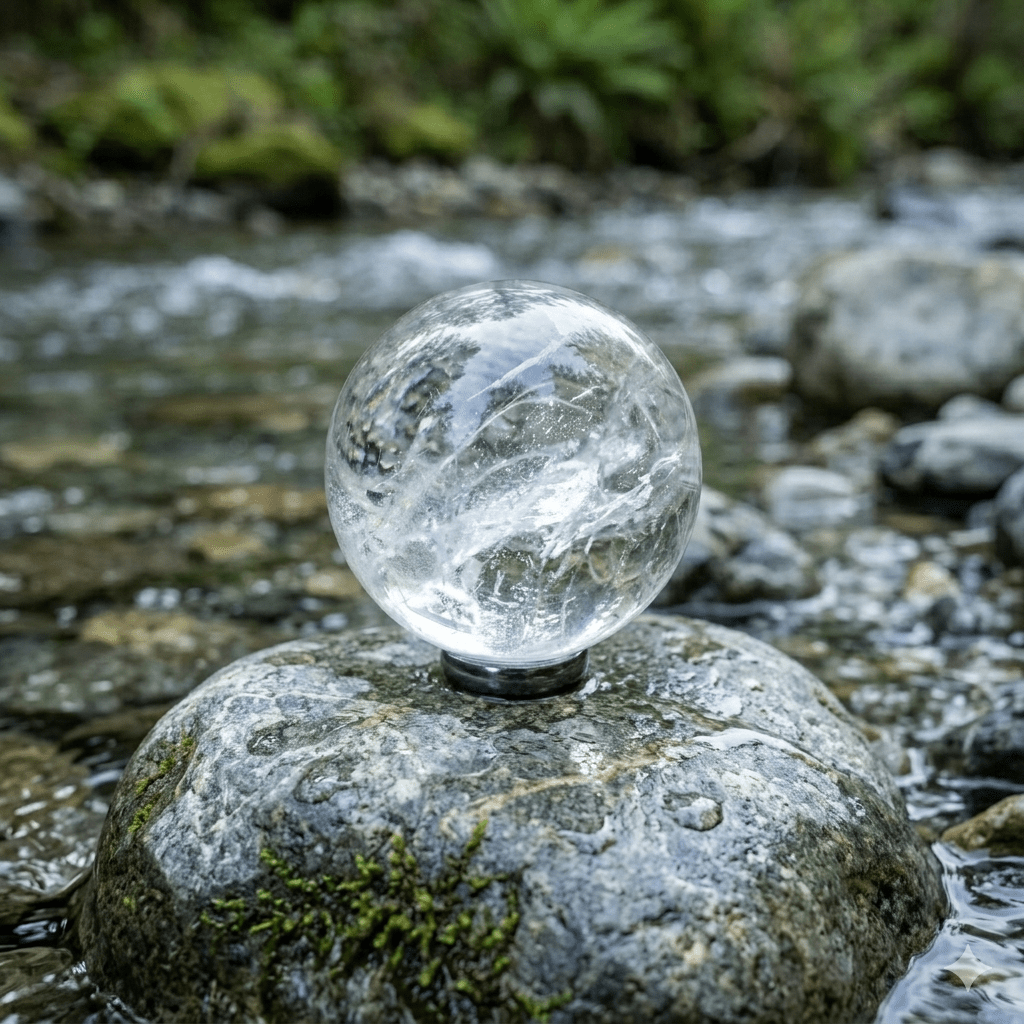 Handgefertigte Bergkristall Kugel im Edelstein Sortiment - Kehuna Stones and Senses