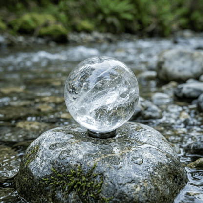Handgefertigte Bergkristall Kugel im Edelstein Sortiment - Kehuna Stones and Senses