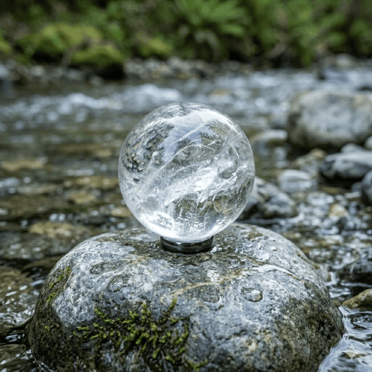 Handgefertigte Bergkristall Kugel im Edelstein Sortiment - Kehuna Stones and Senses