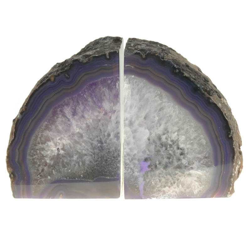 Hochwertige Achat Buchstützen Nr 4600 für stilvolle Raumgestaltung mit natürlicher Schönheit. - Kehuna Stones and Senses