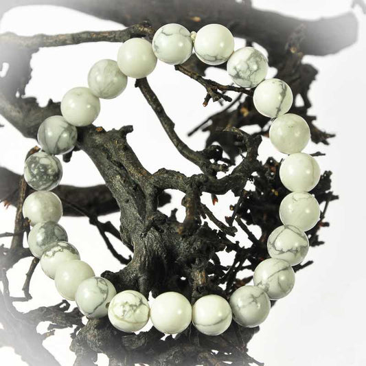 Howlith Armband Kugel - Kehuna Stones and Senses