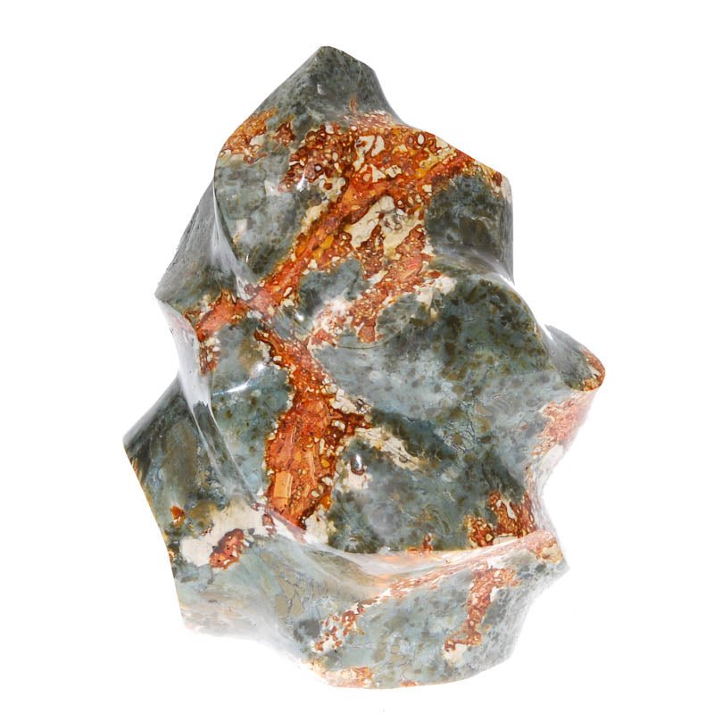 Jaspis Skulptur im Flammenschliff - Kehuna Stones and Senses