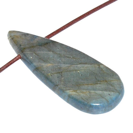Labradorit Anhänger für Lederbänder - Kehuna Stones and Senses