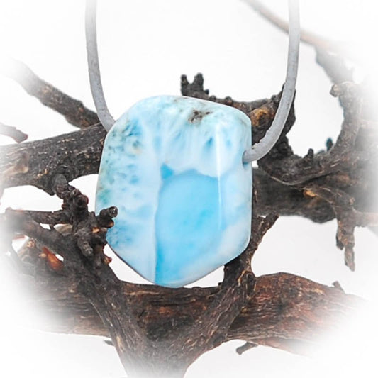 Larimar Anhänger seitlich gebohrt - Kehuna Stones and Senses