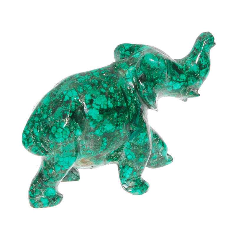 Malachit Elefant - Kehuna Stones and Senses