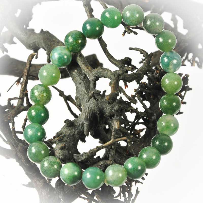 Moosachat Armband Kugel - Kehuna Stones and Senses