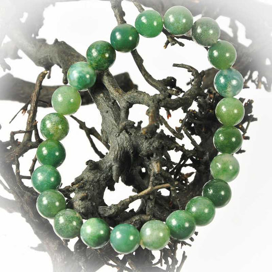 Moosachat Armband Kugel - Kehuna Stones and Senses