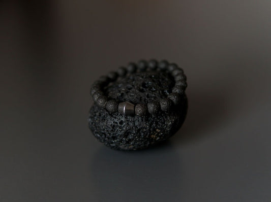 Obsidian Lava Stone Bracelet - Kehuna Stones and Senses