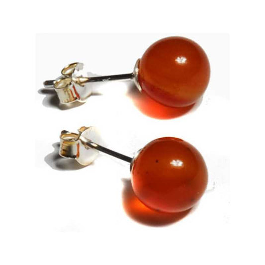 Ohrstecker Karneol Silber - Kehuna Stones and Senses
