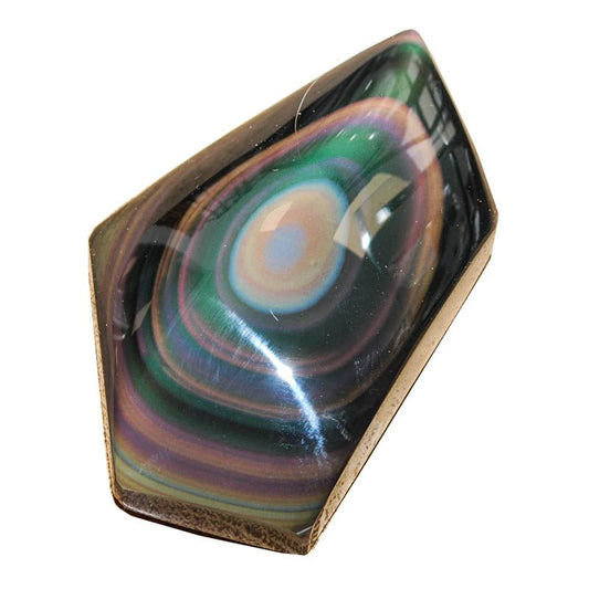 Regenbogen Obsidian 3 naturbelassen, poliert - Kehuna Stones and Senses