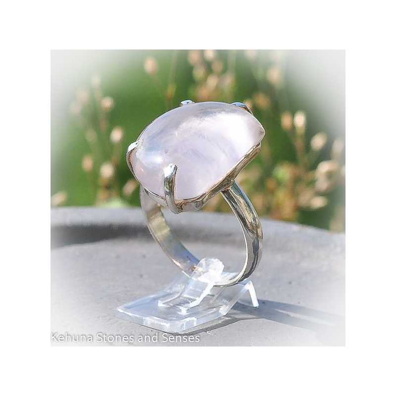 Rosenquarz Ring - Kehuna Stones and Senses