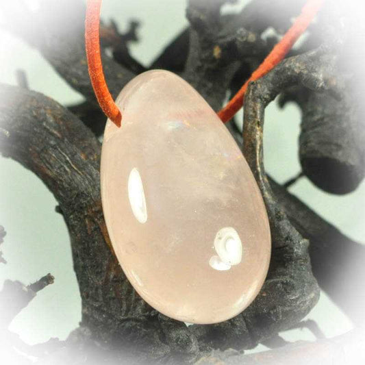 Rosenquarz Trommelstein Anhänger - Kehuna Stones and Senses