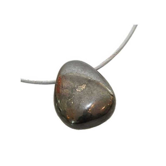 Schungit Trommelstein gebohrt - Kehuna Stones and Senses