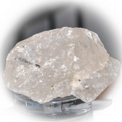 Schwarzer Turmalin im Quarz Rohstein - Kehuna Stones and Senses