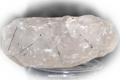 Schwarzer Turmalin im Quarz Rohstein - Kehuna Stones and Senses