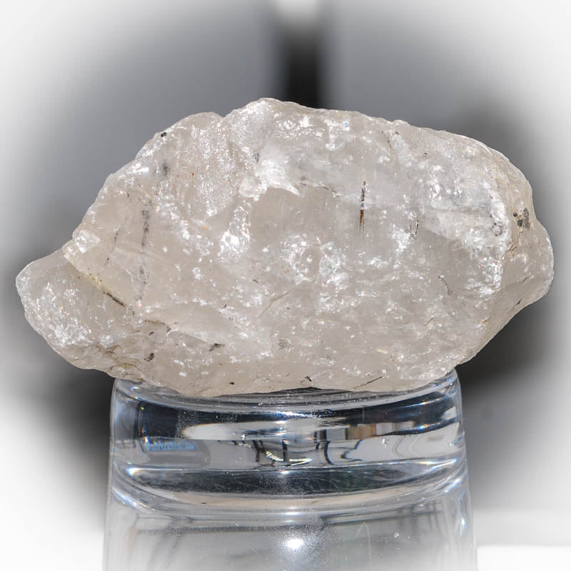 Schwarzer Turmalin im Quarz Rohstein - Kehuna Stones and Senses