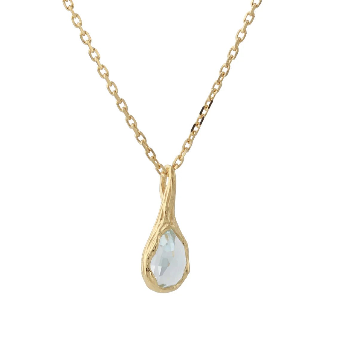 Silbercollier 18ct vergoldet mit 4x6mm Topas - 40+5cm - Kehuna Stones and Senses