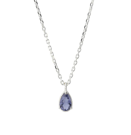 Silbercollier mit Iolith | Teardrop sparkle - Kehuna Stones and Senses