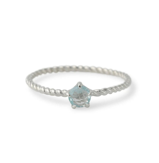 Topas Ring 925 Sterlingsilber - 4mm Edelstein - Kehuna Stones and Senses