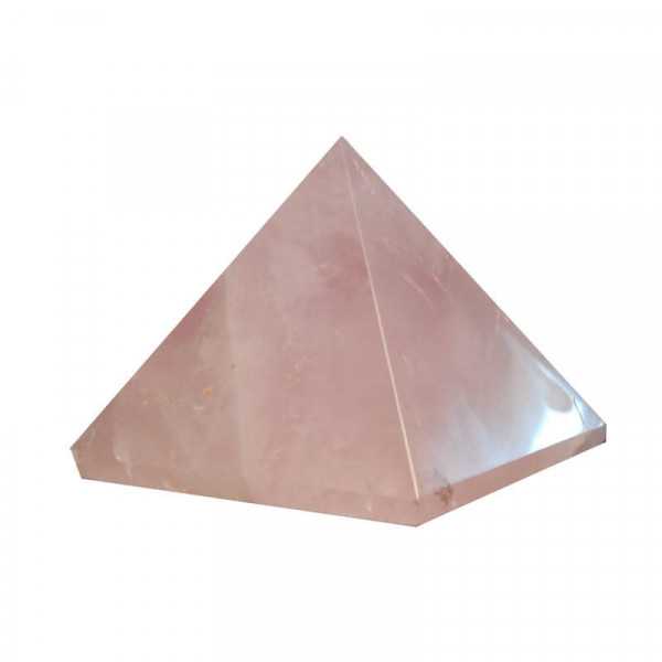 Rosenquarz Pyramide 7,7 cm Kantenlänge