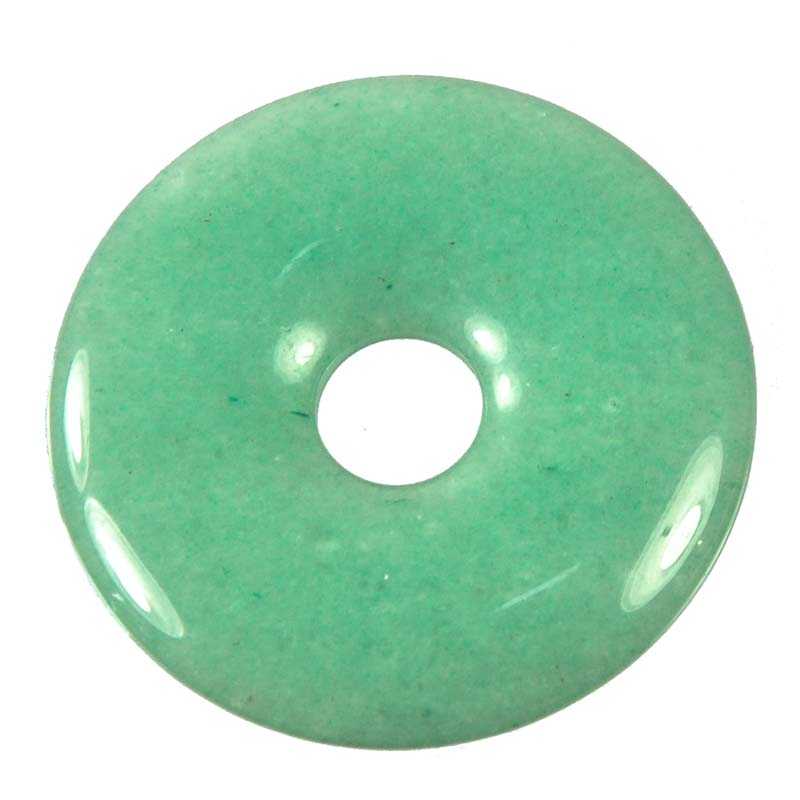 Amazonit Donut 40 mm mit Lederband 1 Stück Edelsteindonut Edelstein blau grün 