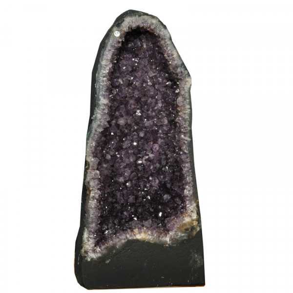 Amethystdruse mit dunklen Kristallen 44 cm hoch
