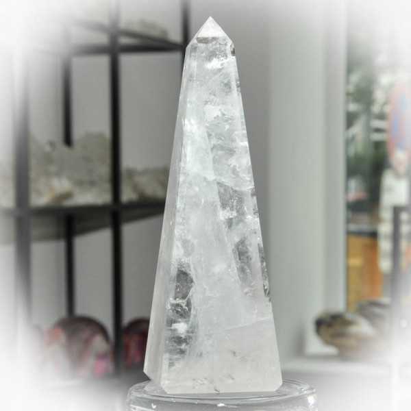 Bergkristall Obelisk 12,5 cm