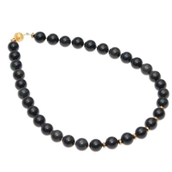 silberobsidian kette
