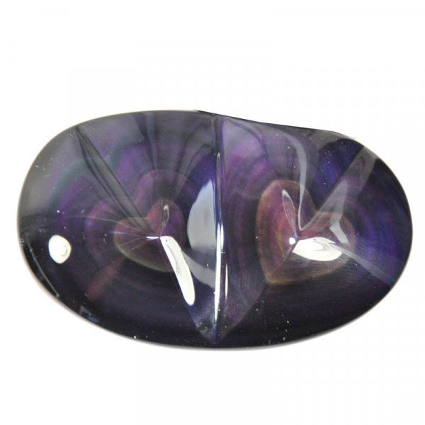 Regenbogenobsidian mit Herzen