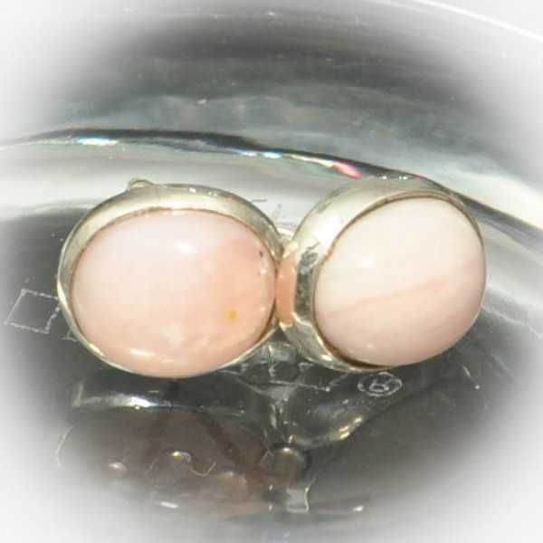 Ohrstecker aus Pink Opal rosa Andenopal